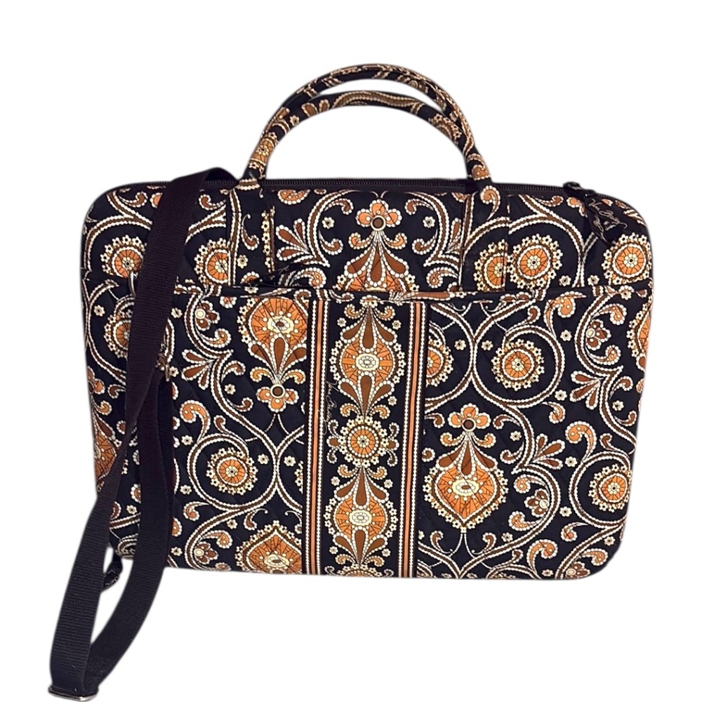 Vera Bradley Provencal Quilted Laptop Workstation Crossbody Bag Case